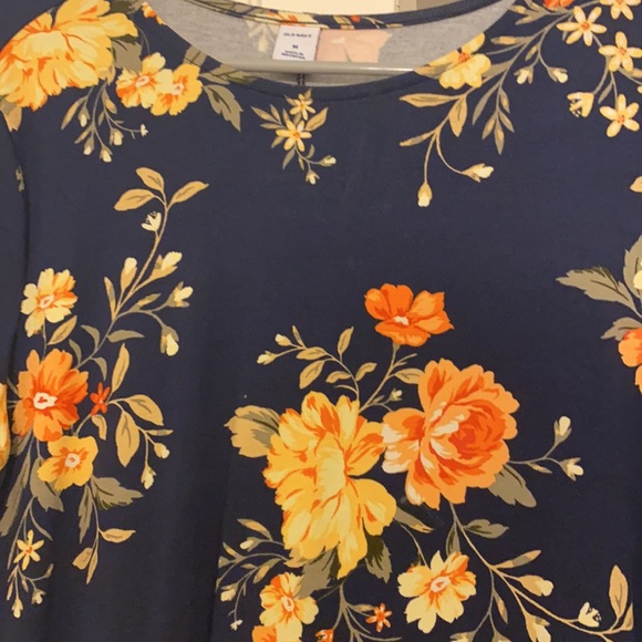 Navy flower dress - Picture 2 of 2